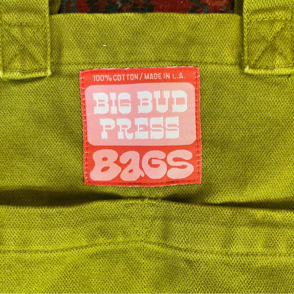 Big Bud Press Olive Green Canvas Mini Tote Bag - Picture 2 of 5